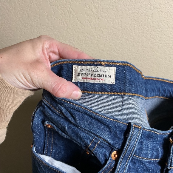 Levis Womens W25 L32 501 Skinny Premium‎ Blue Denim High Wasted Jeans - Picture 7 of 10